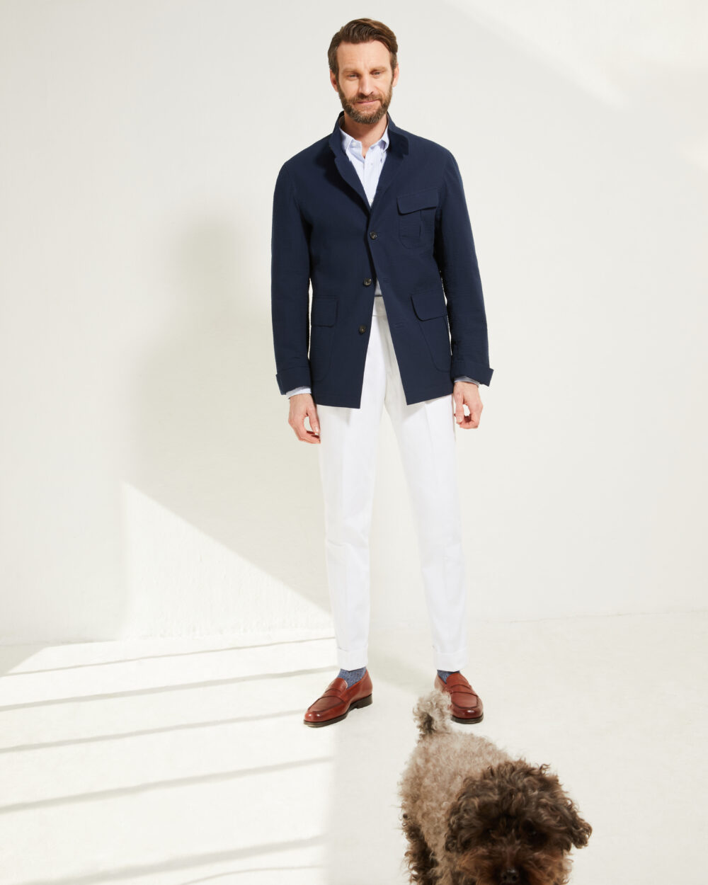 Flap-Pocket Maubourg Jacket / Seersucker