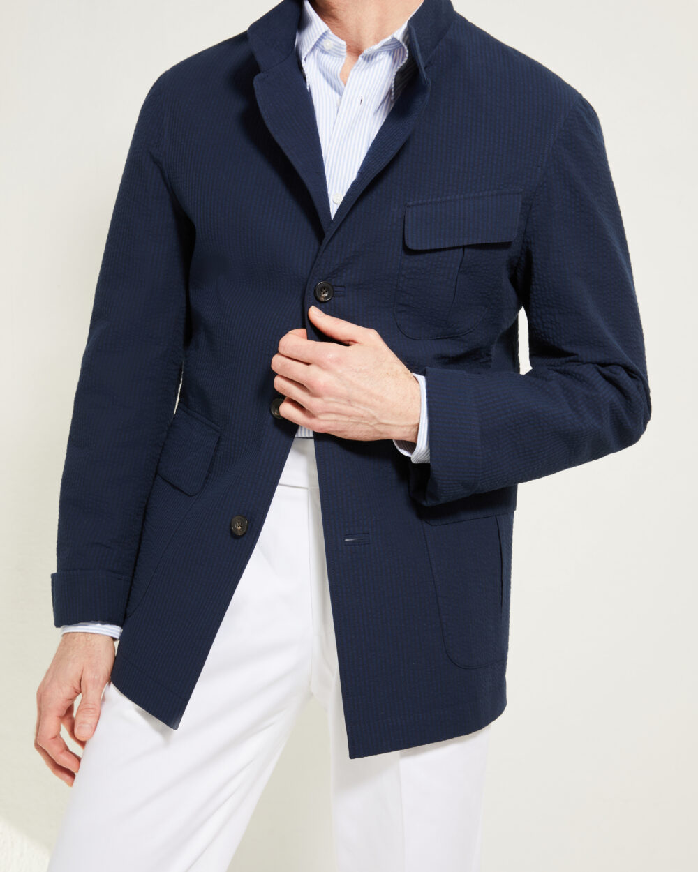 Flap-Pocket Maubourg Jacket / Seersucker