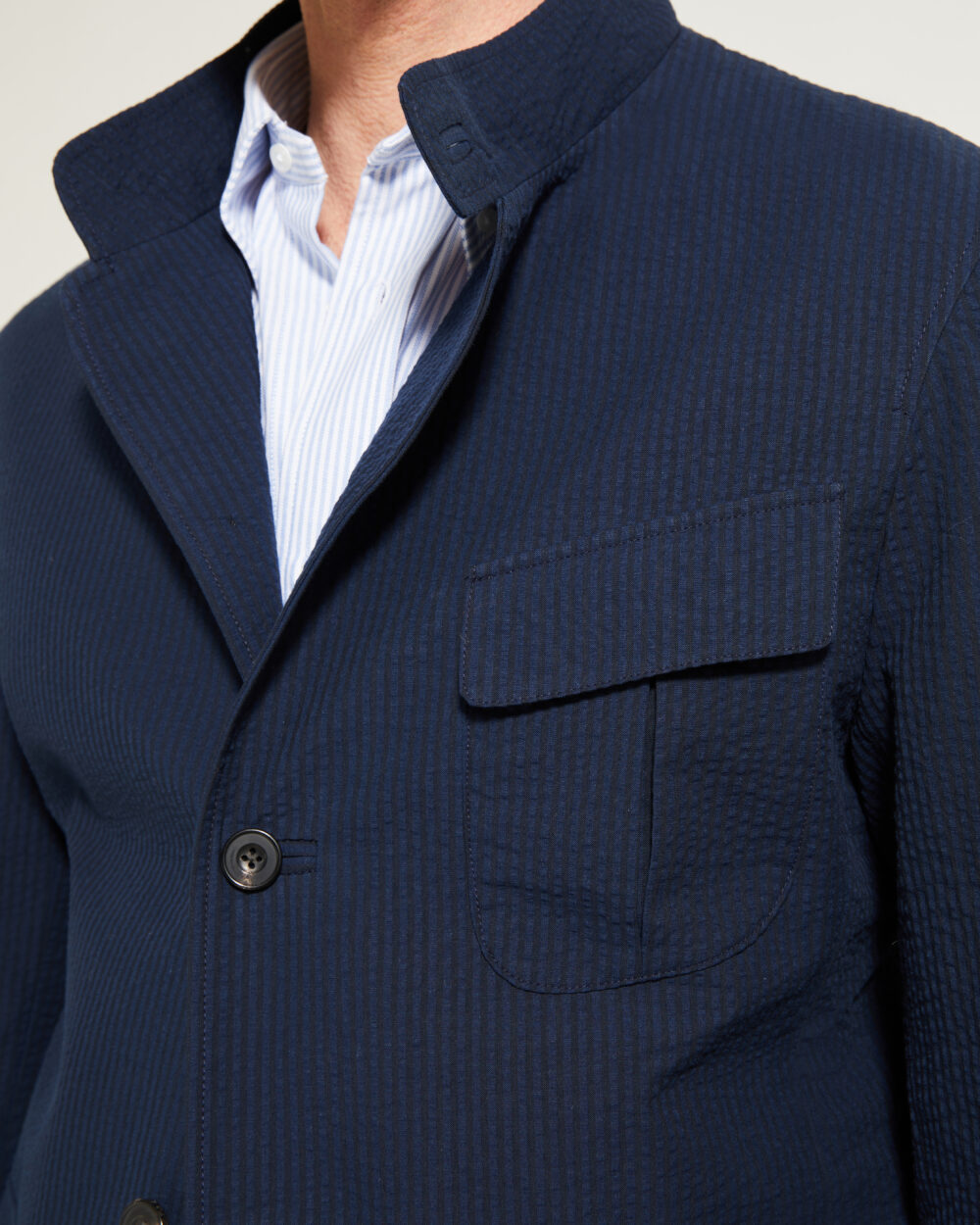 Flap-Pocket Maubourg Jacket / Seersucker