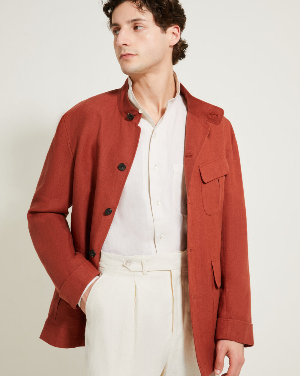 Flap-Pocket Maubourg Jacket / Linen