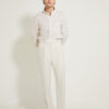 One Pleat Cut Trousers / Linen