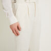 One Pleat Cut Trousers / Linen