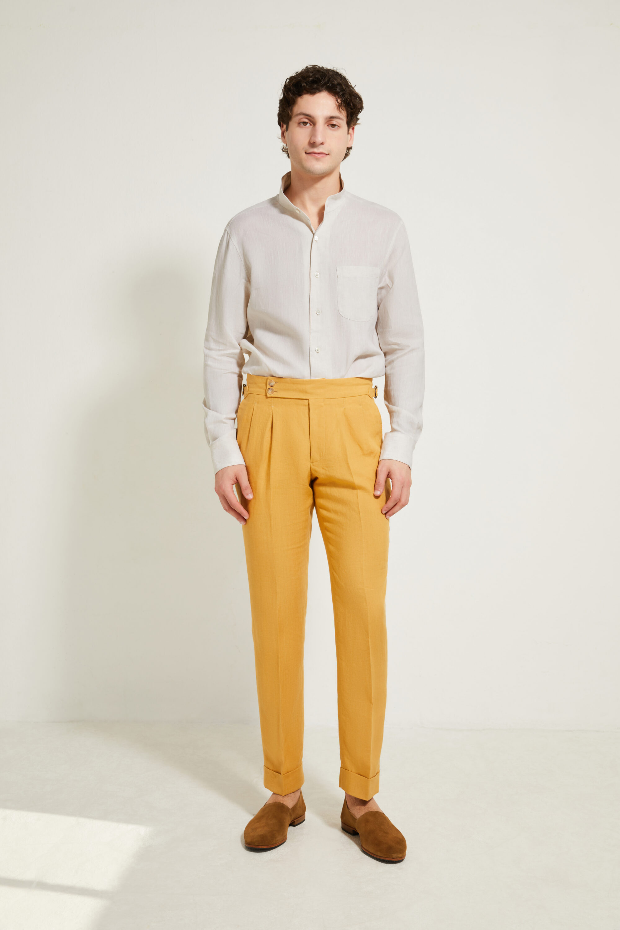 Pantalon Coupe Deux Pinces / Lin