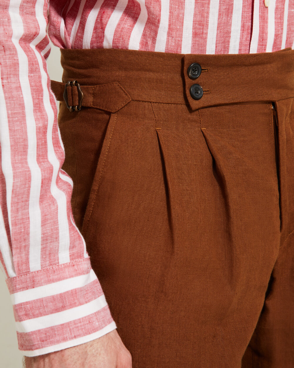 Pantalon Coupe Deux Pinces / Lin