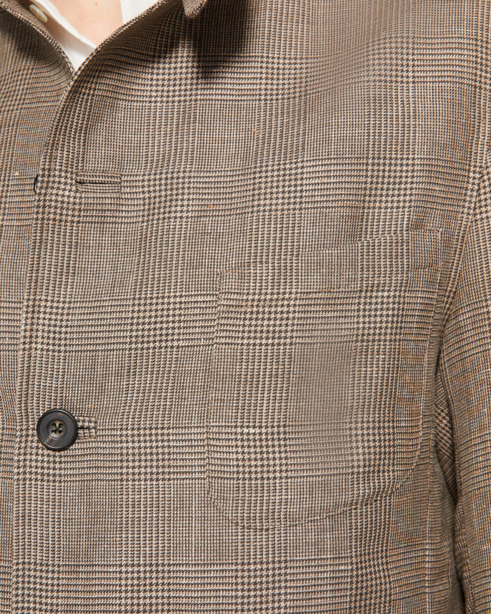 Maubourg Jacket / Wool & Linen Prince of Wales