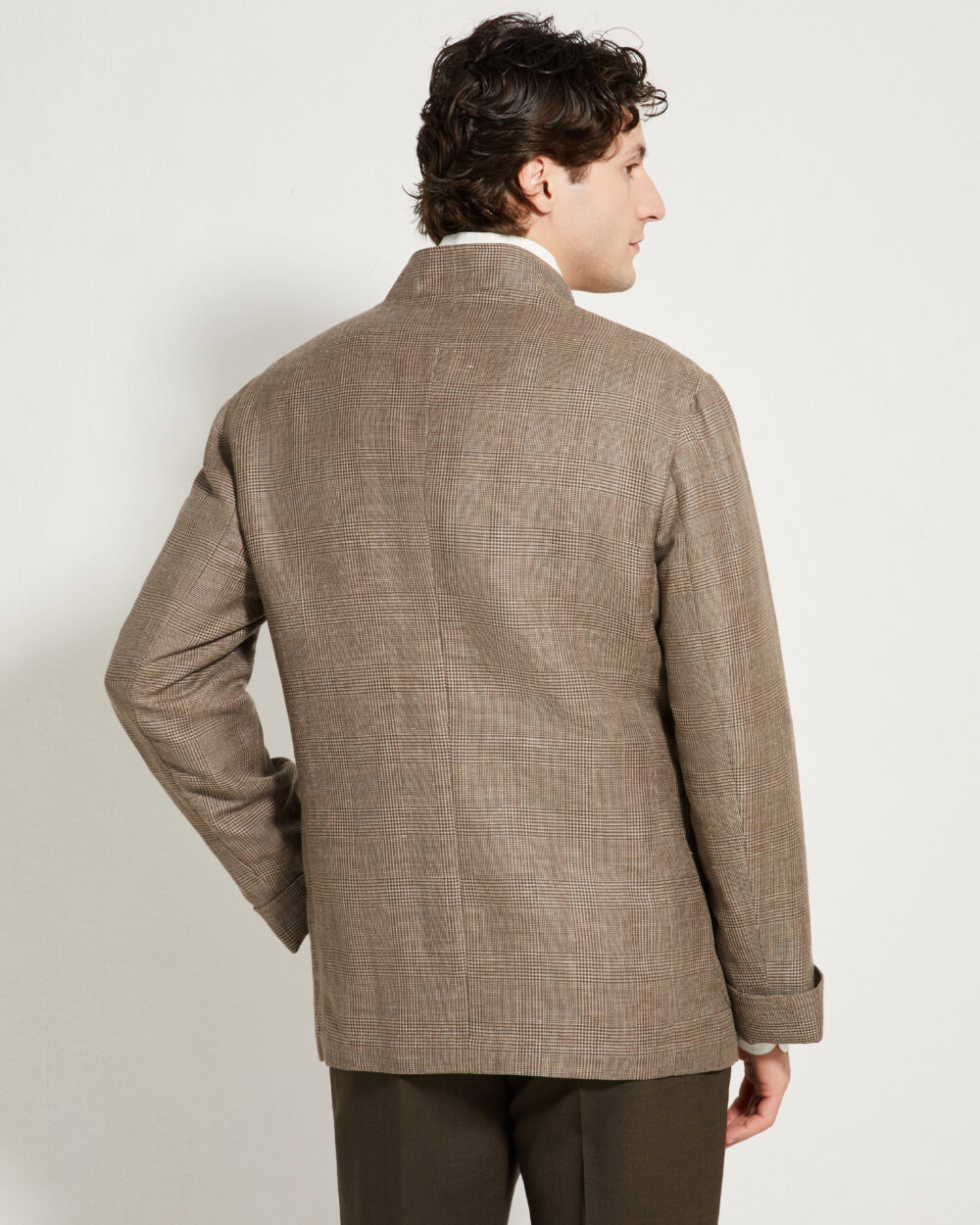 Maubourg Jacket / Wool & Linen Prince of Wales