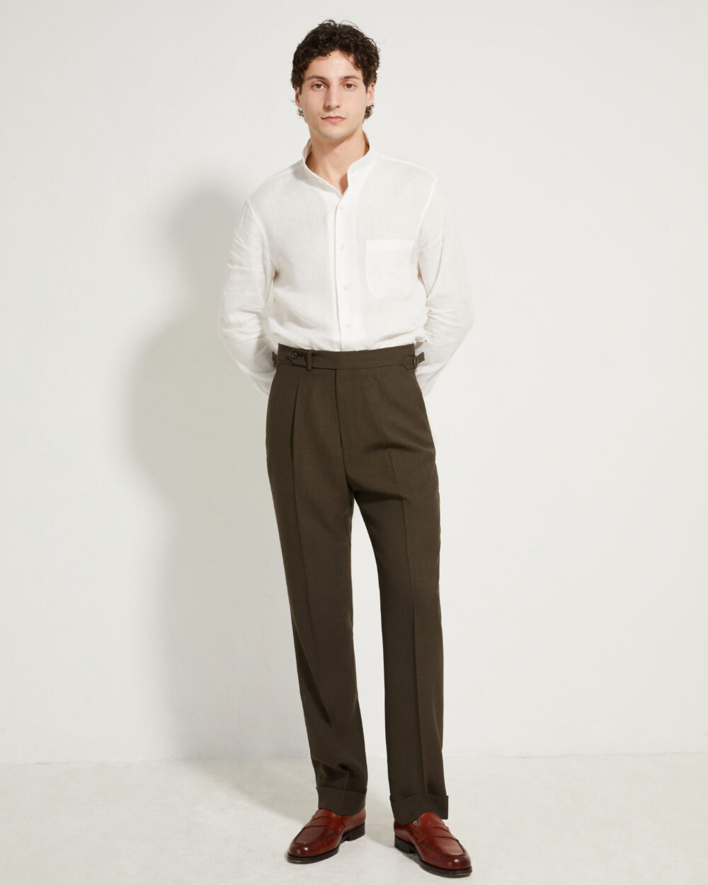One Pleat Cut Trousers / Fresco®️ – Tropical Wool