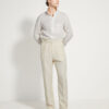 One Pleat Cut Trousers / Linen