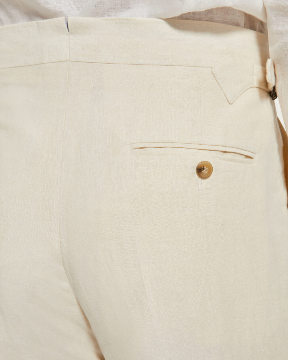 One Pleat Cut Trousers / Linen