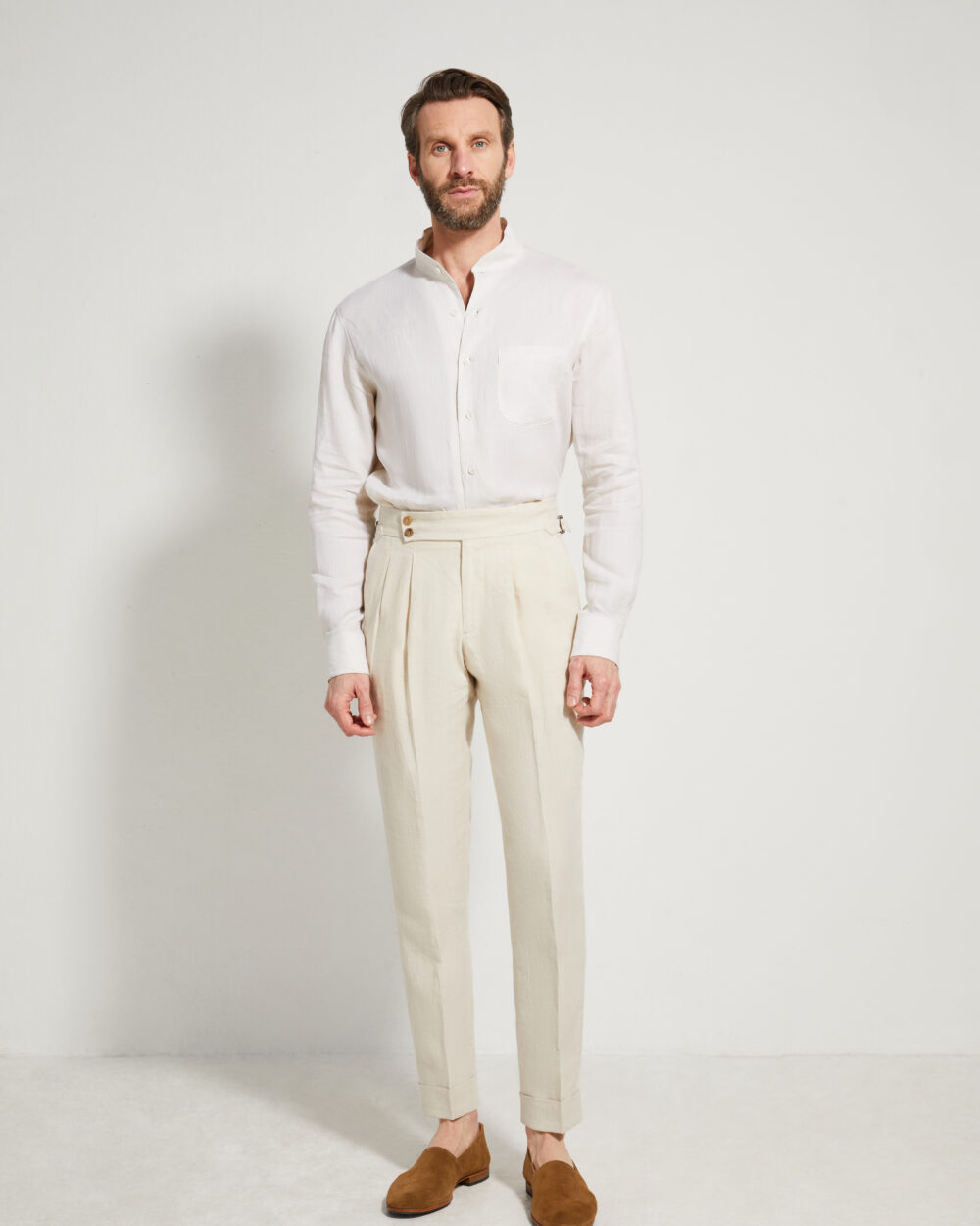 Pantalon Coupe Deux Pinces / Lin