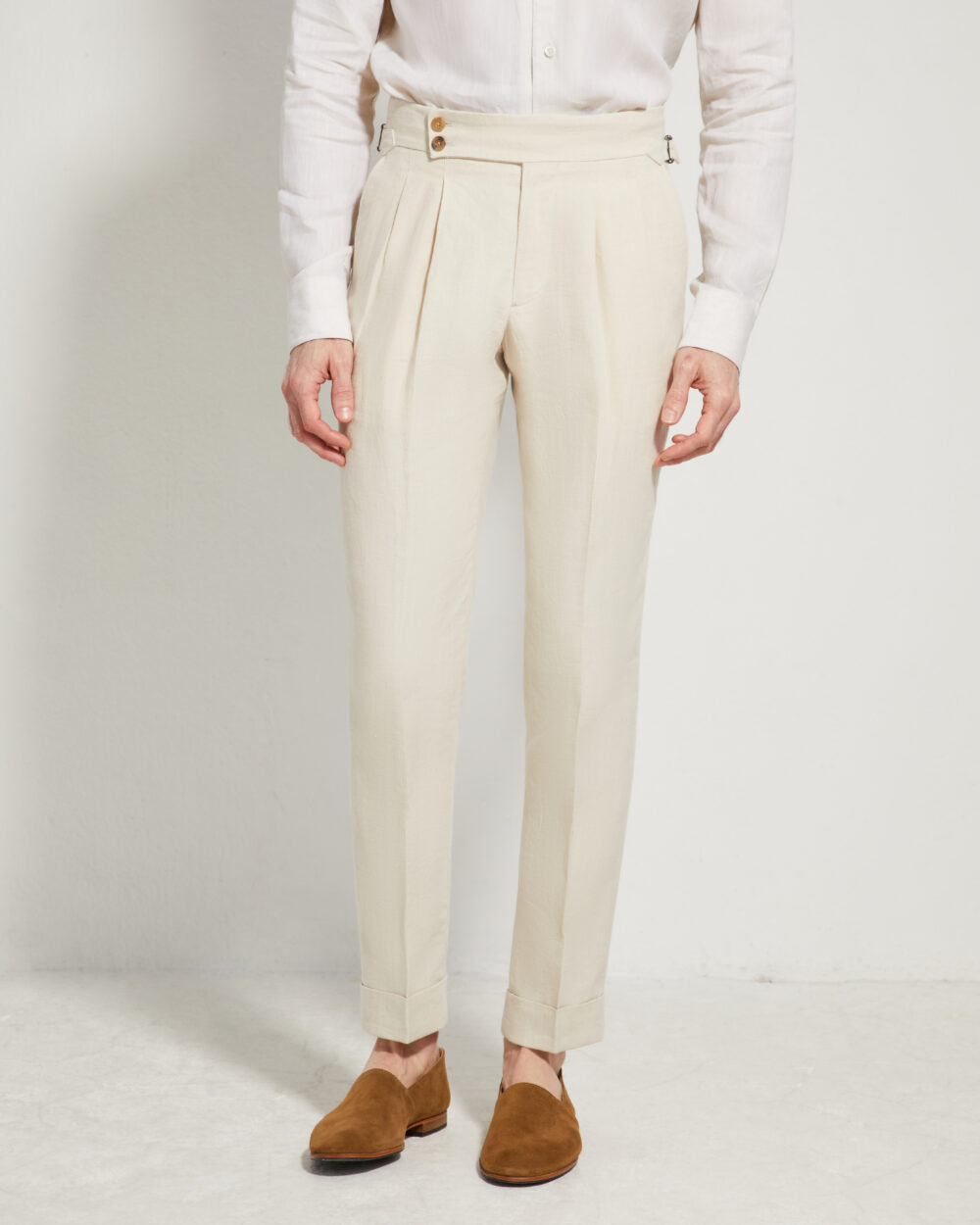Pantalon Coupe Deux Pinces / Lin