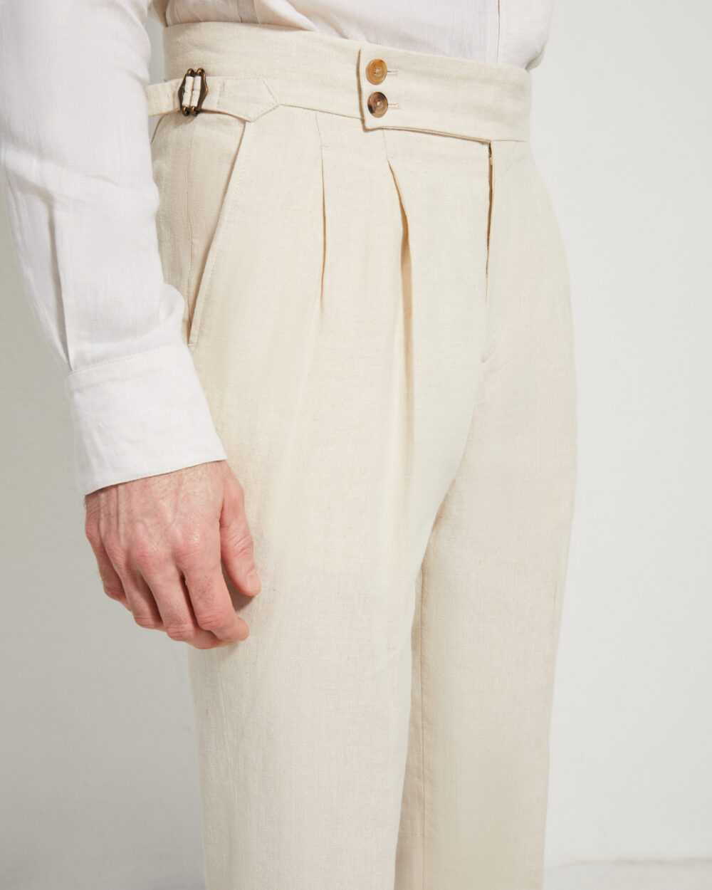 Pantalon Coupe Deux Pinces / Lin