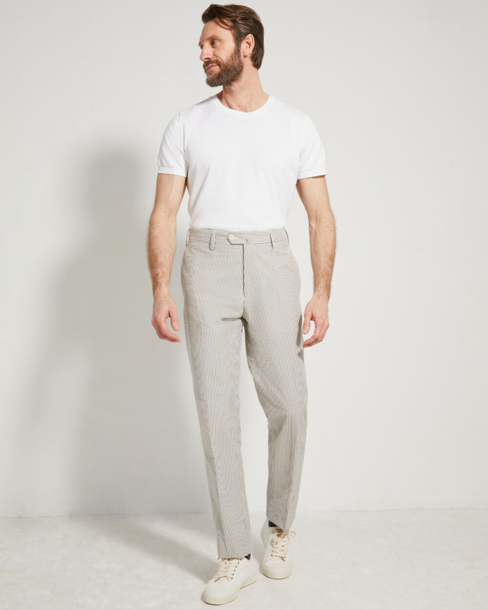 Classic Cut Trousers / Seersucker