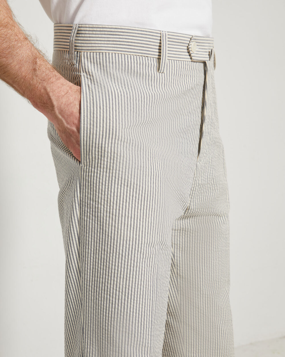 Classic Cut Trousers / Seersucker