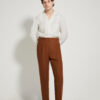 One Pleat Cut Trousers / Linen