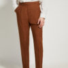 One Pleat Cut Trousers / Linen