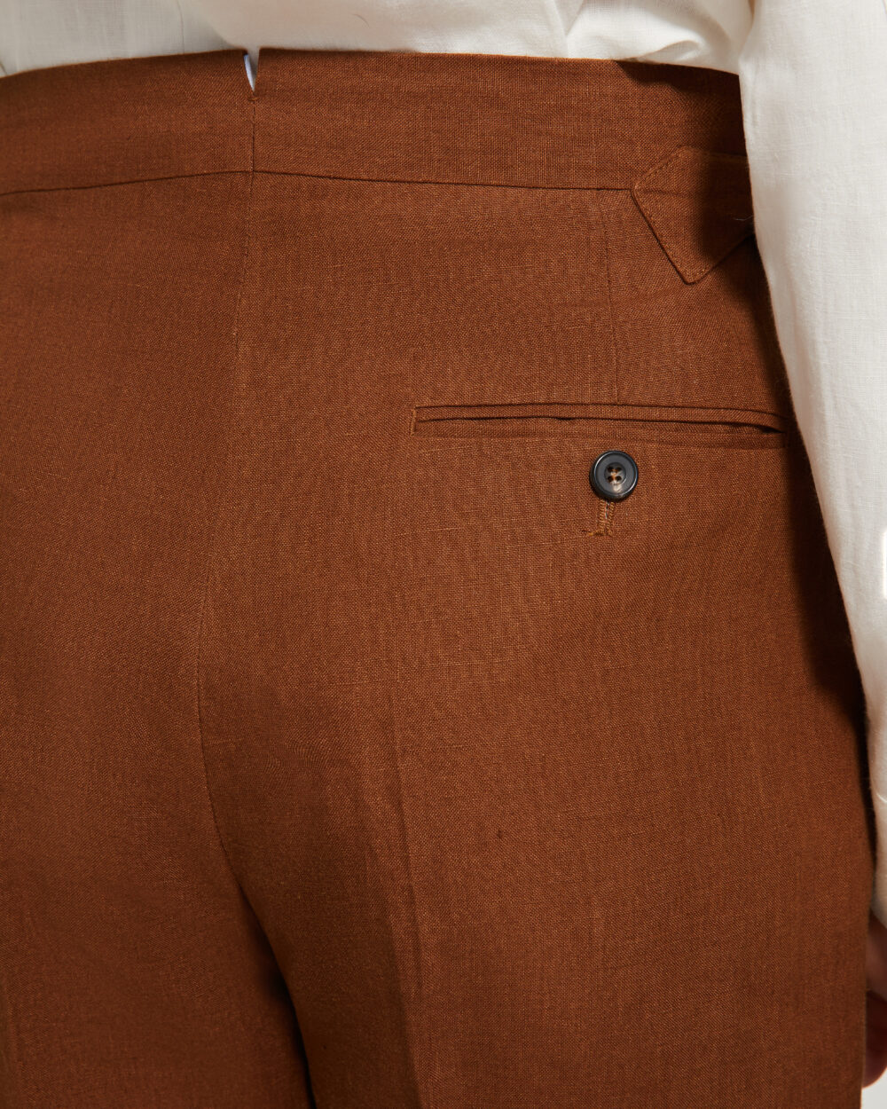 One Pleat Cut Trousers / Linen