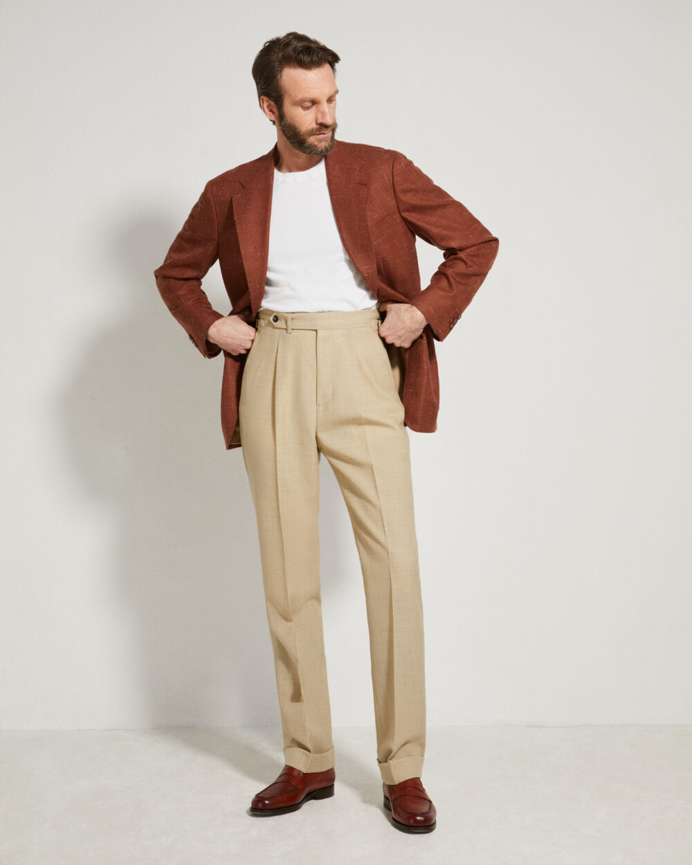 One Pleat Cut Trousers / Fresco®️ – Tropical Wool