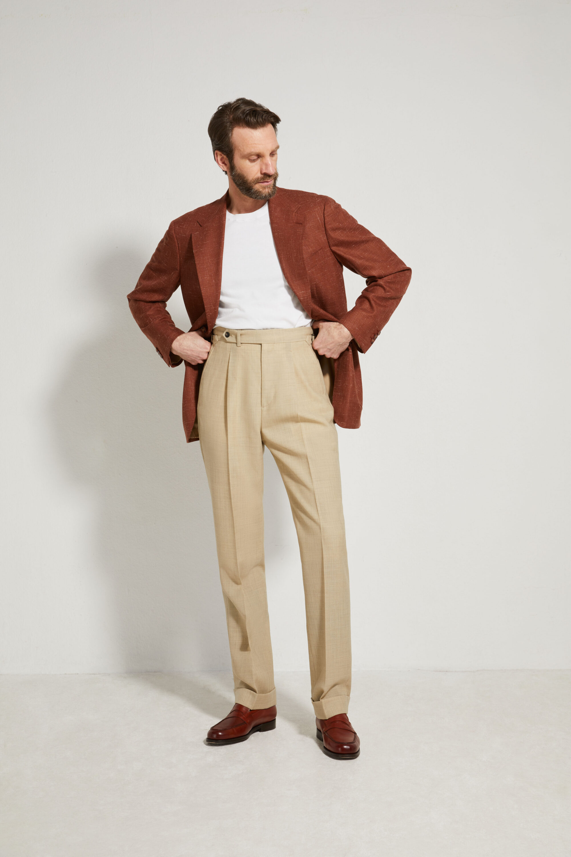 One Pleat Cut Trousers / Fresco®️ – Tropical Wool