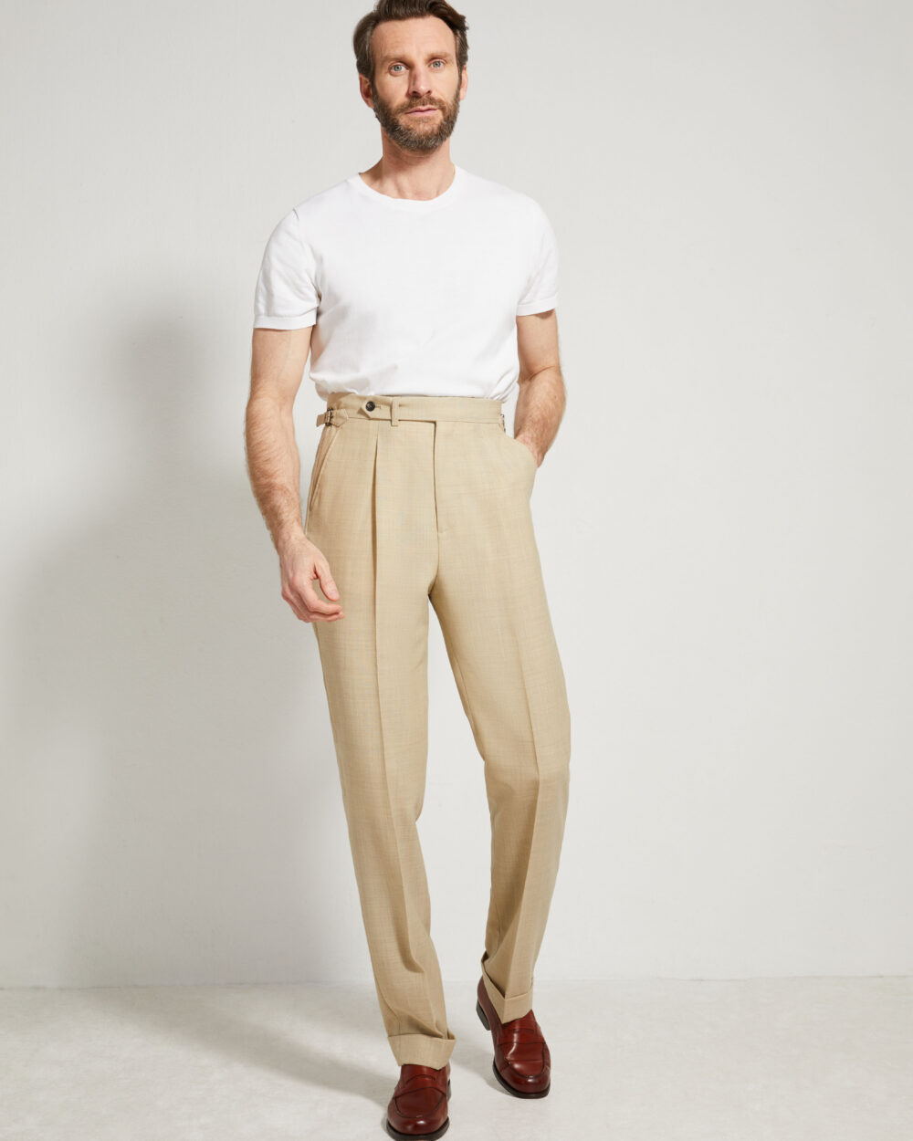 One Pleat Cut Trousers / Fresco®️ – Tropical Wool