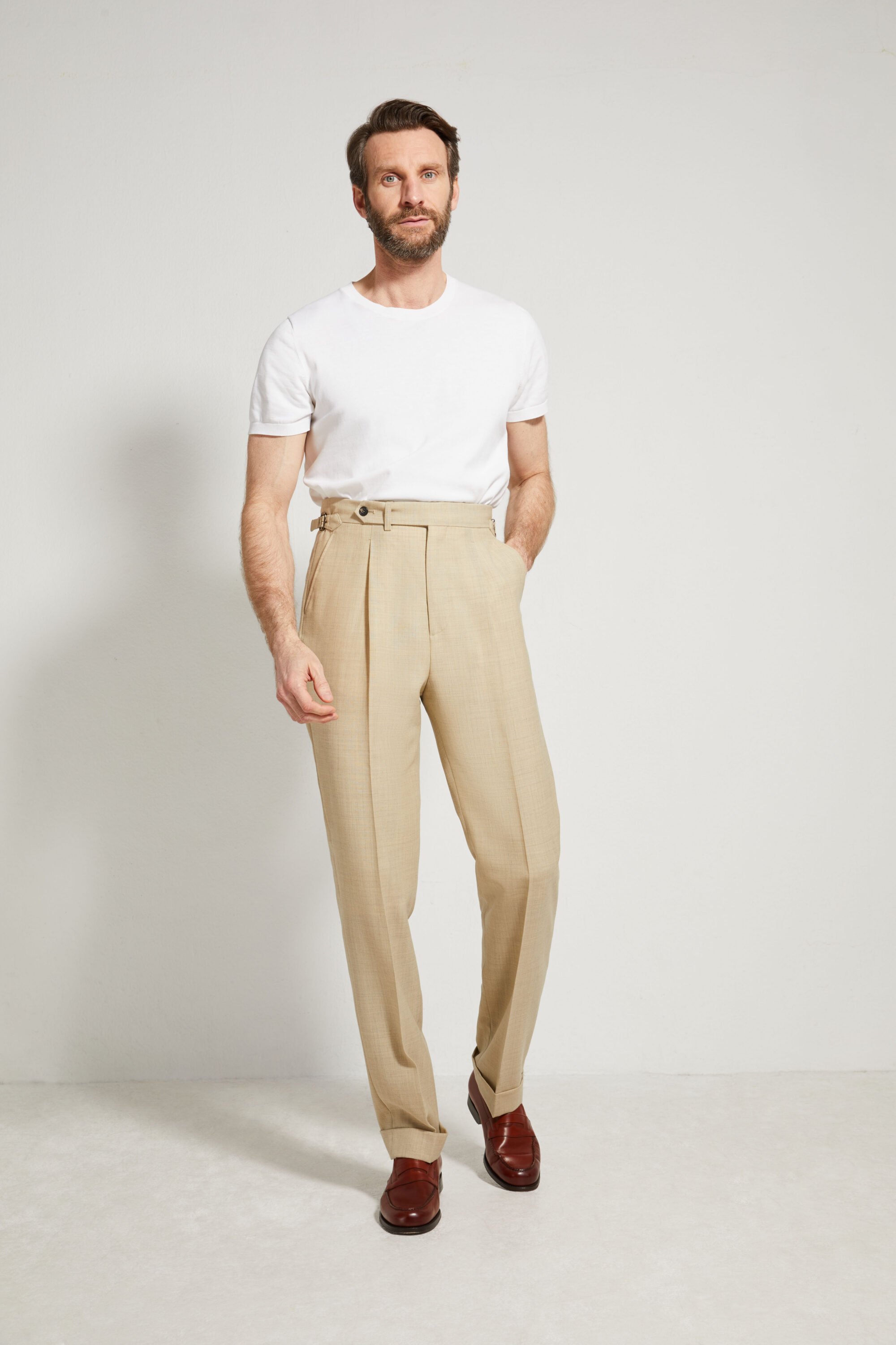 One Pleat Cut Trousers / Fresco®️ – Tropical Wool