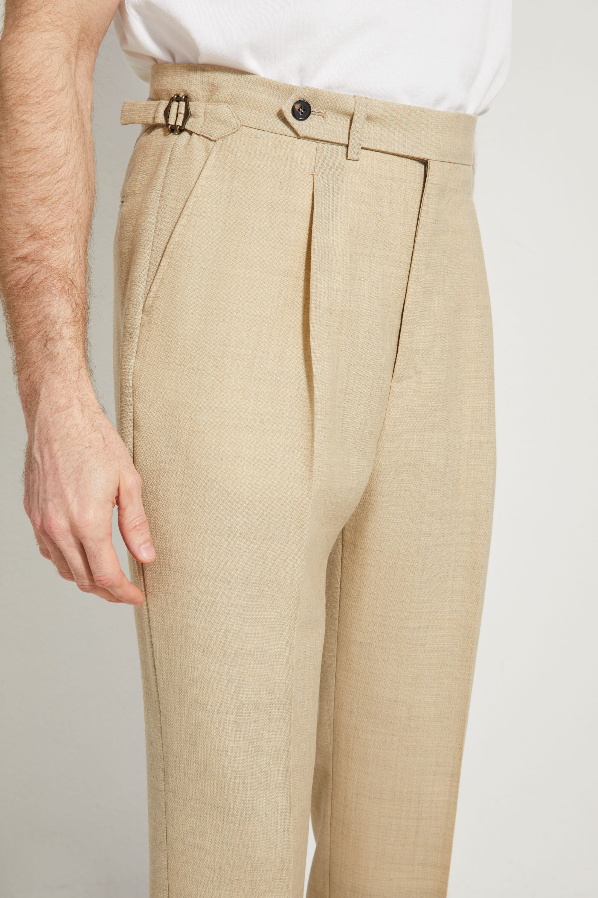 One Pleat Cut Trousers / Fresco®️ – Tropical Wool