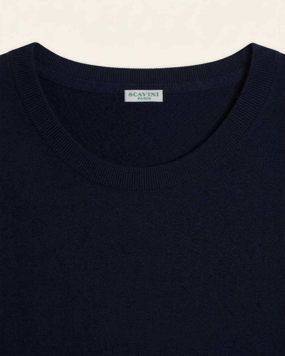 Fine gauge knit T-shirt / Cotton