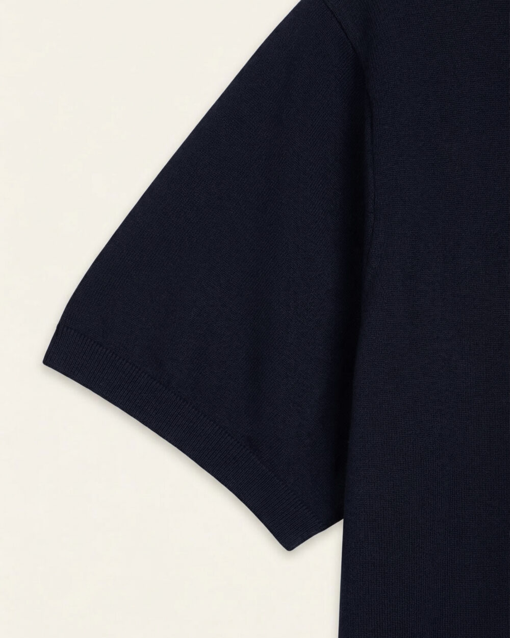 Fine gauge knit T-shirt / Cotton