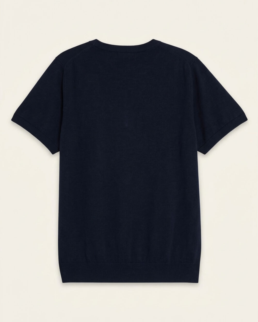 Fine gauge knit T-shirt / Cotton