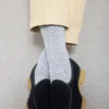 Mi-Bas par Mes Chaussettes Rouges
/ Pied-de poule lin bleu ciel & blanc cassé