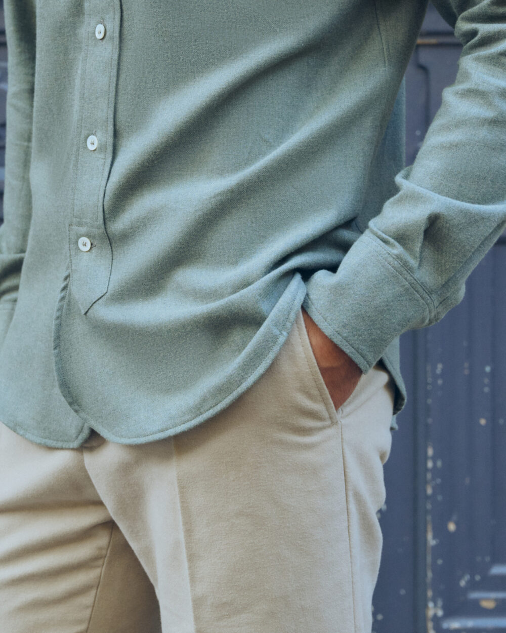 Chemise à col boutonné / Flanelle de coton