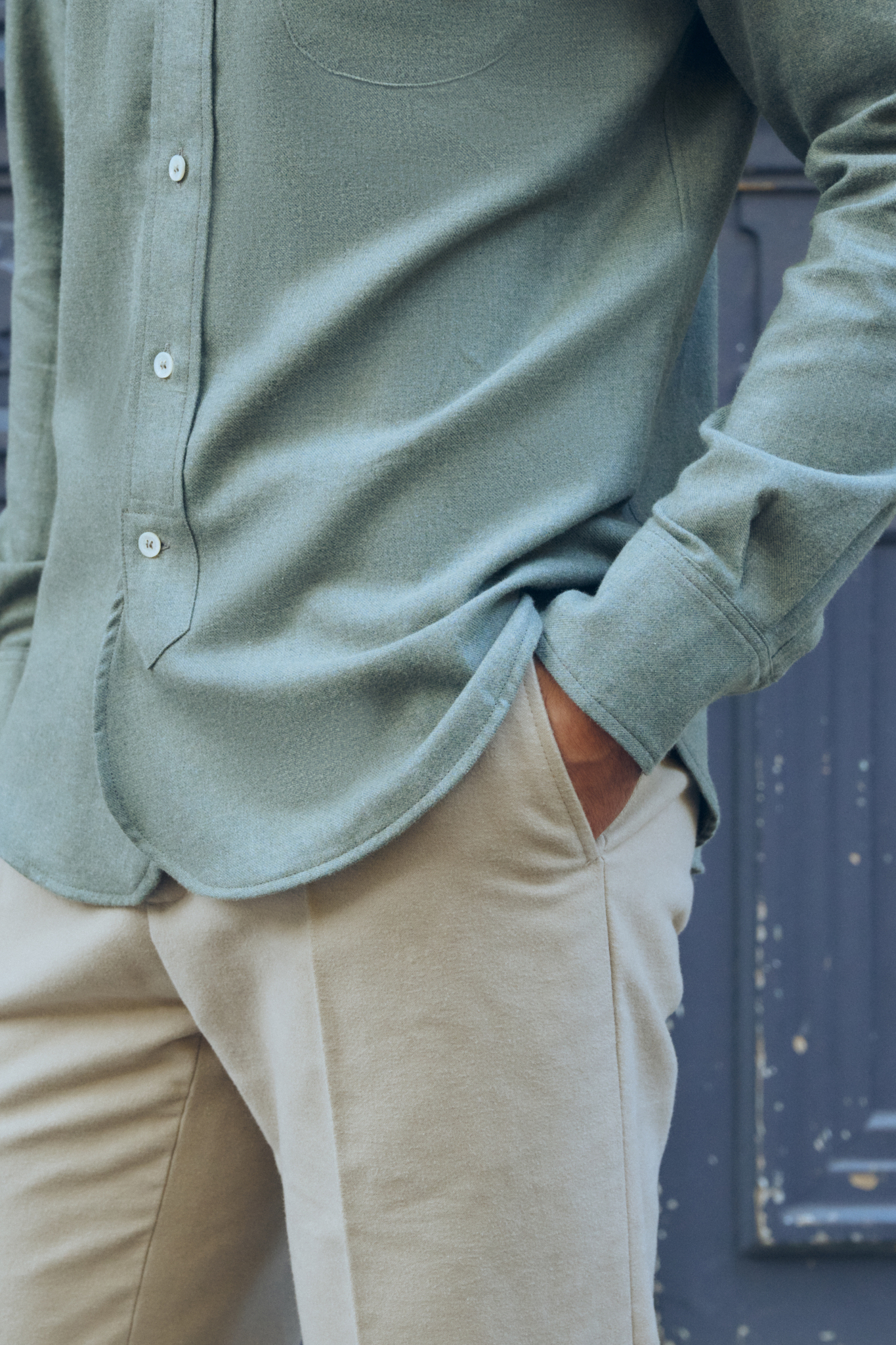 Chemise à col boutonné / Flanelle de coton