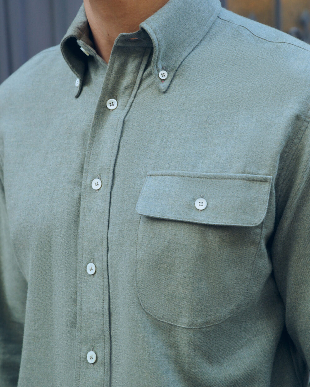 Chemise à col boutonné / Flanelle de coton