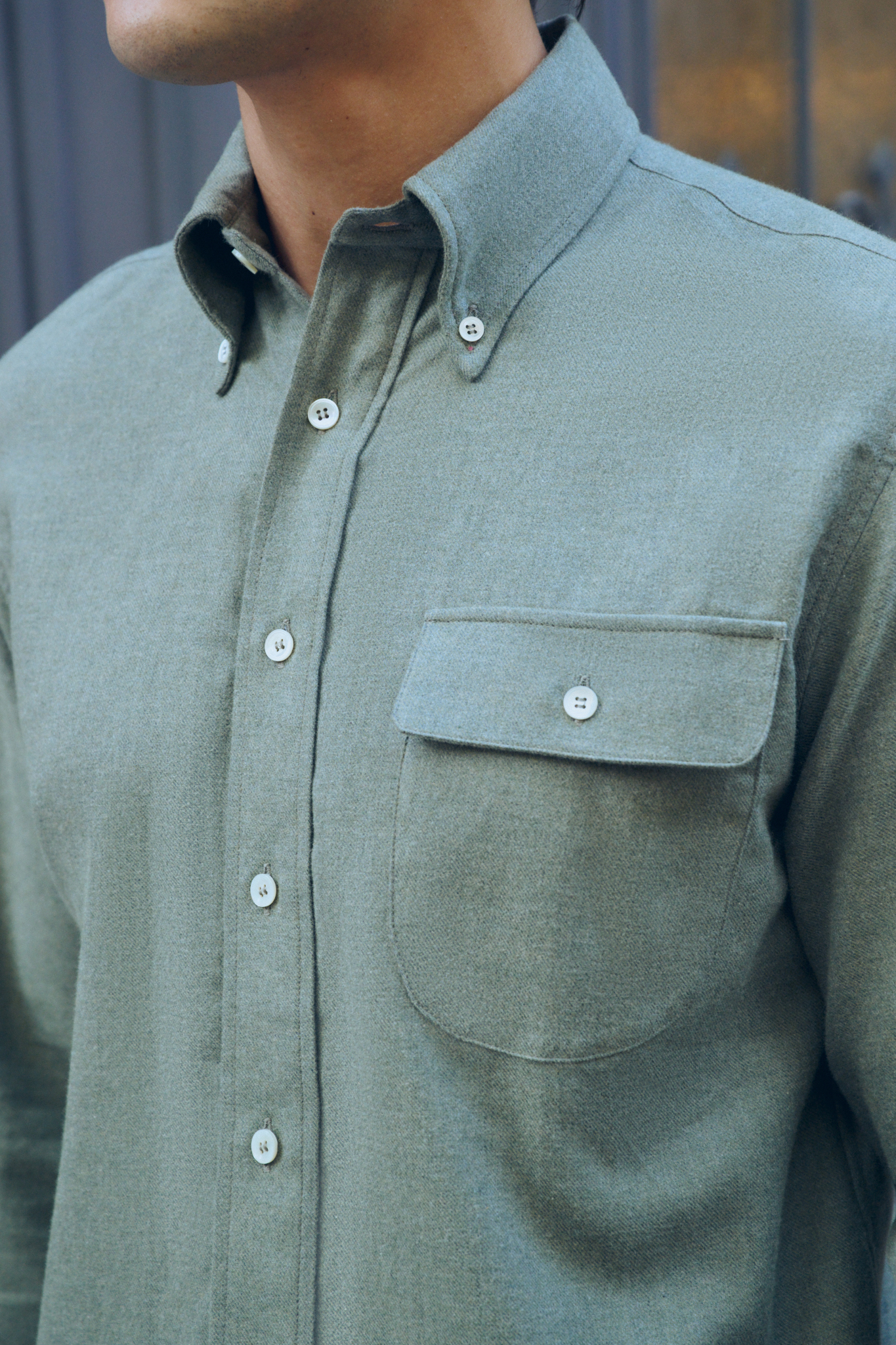 Chemise à col boutonné / Flanelle de coton