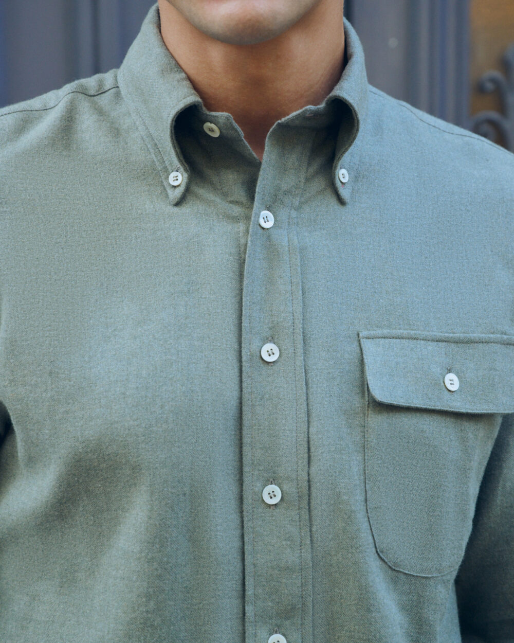 Chemise à col boutonné / Flanelle de coton