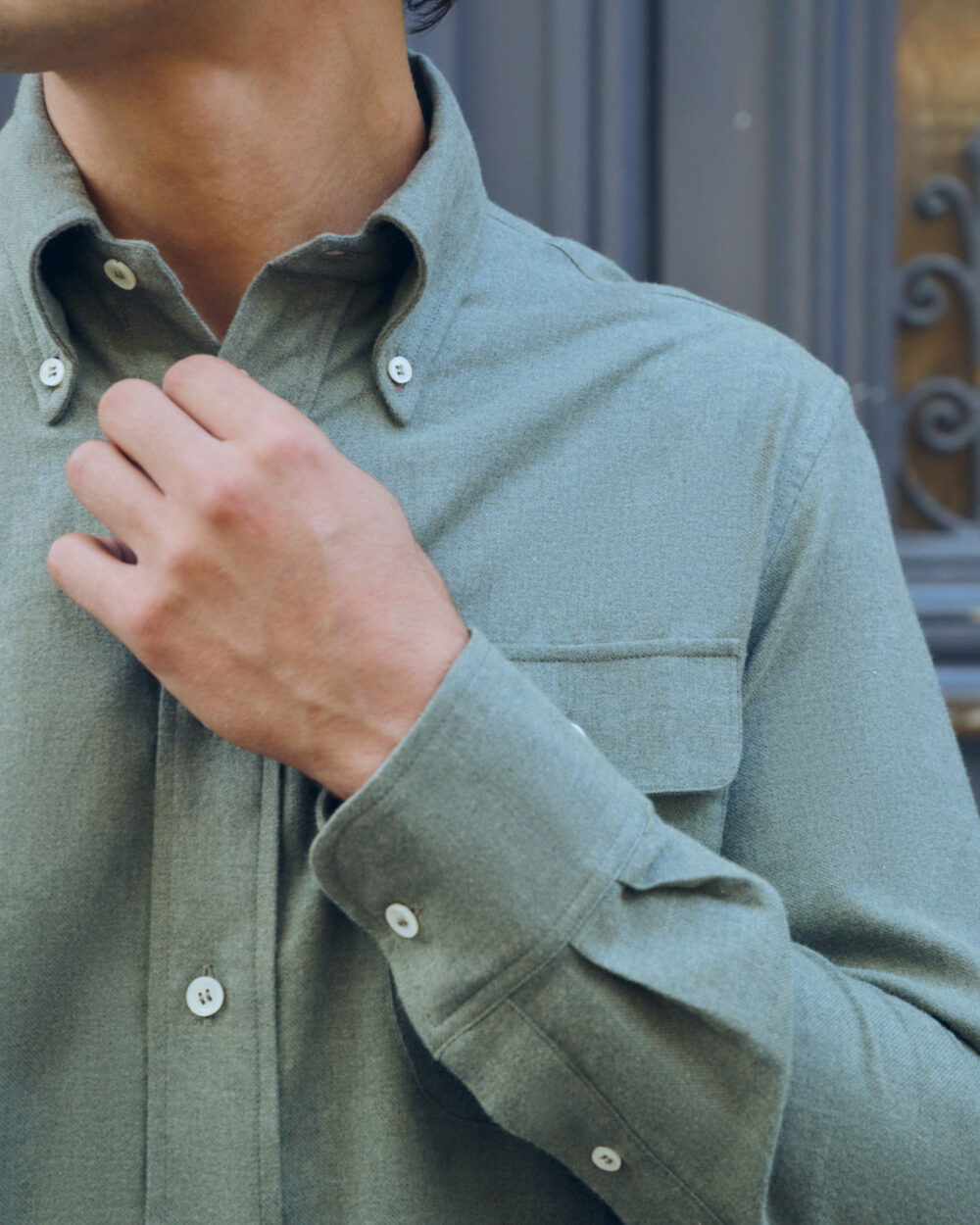 Chemise à col boutonné / Flanelle de coton