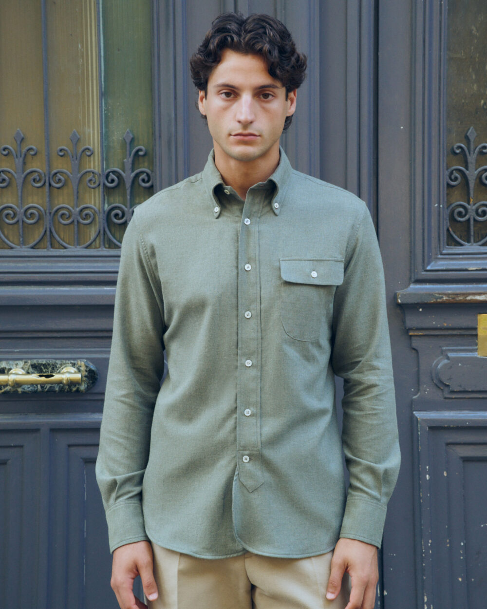 Chemise à col boutonné / Flanelle de coton