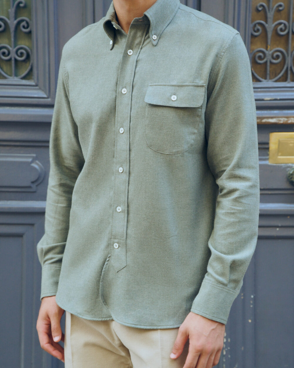 Chemise à col boutonné / Flanelle de coton