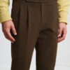Two-Pleat Cut Trousers / Cotton Chino
