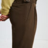 Two-Pleat Cut Trousers / Cotton Chino