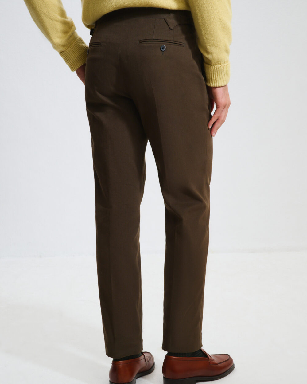 Two-Pleat Cut Trousers / Cotton Chino