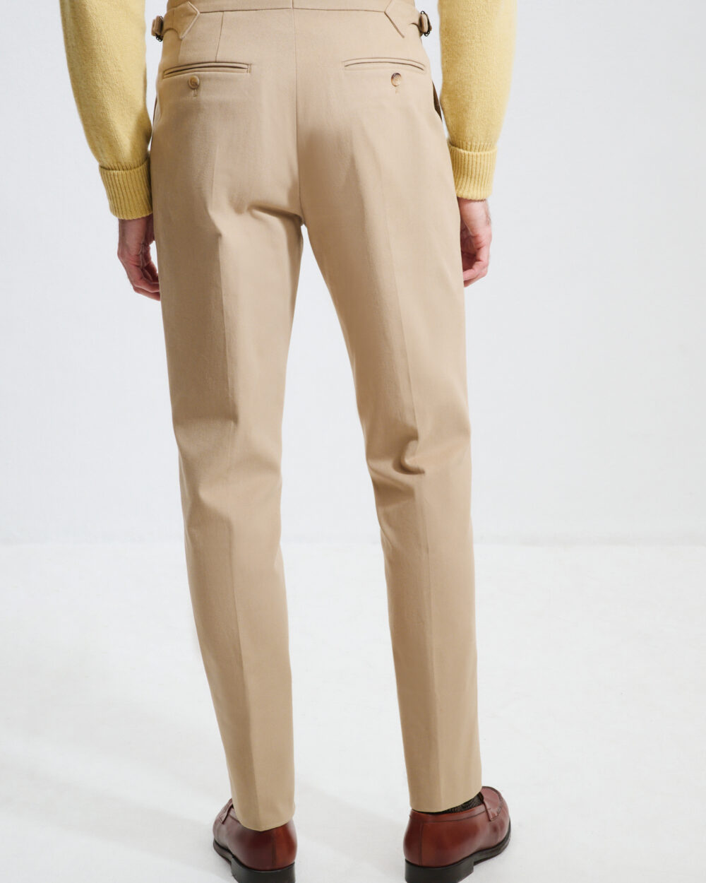 Two-Pleat Cut Trousers / Cotton Chino