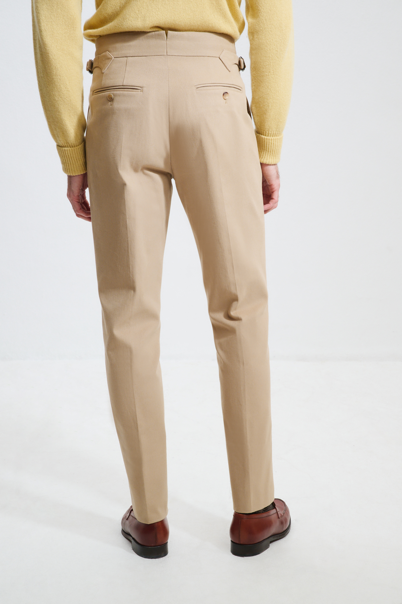 Two-Pleat Cut Trousers / Cotton Chino