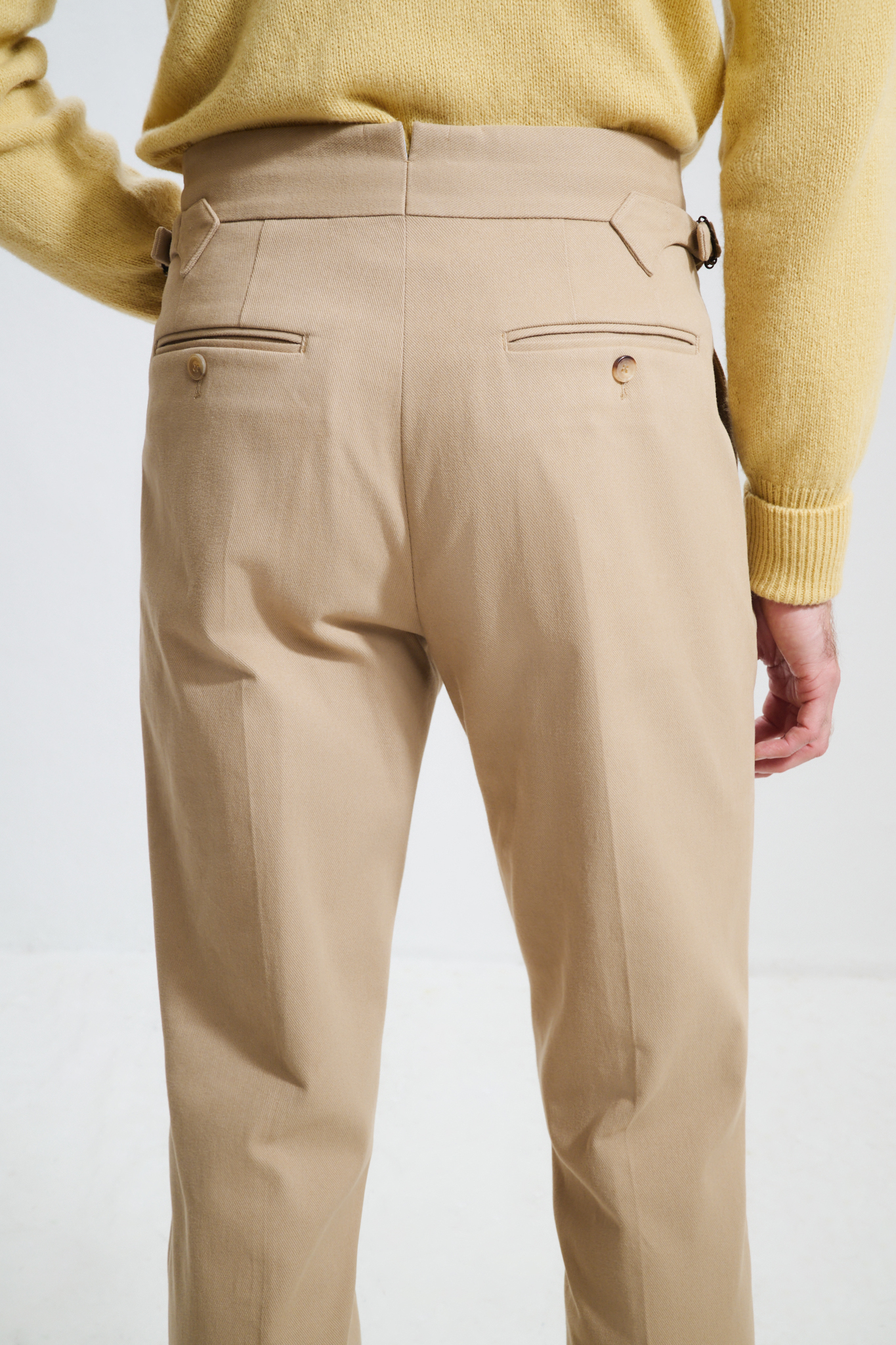 Two-Pleat Cut Trousers / Cotton Chino