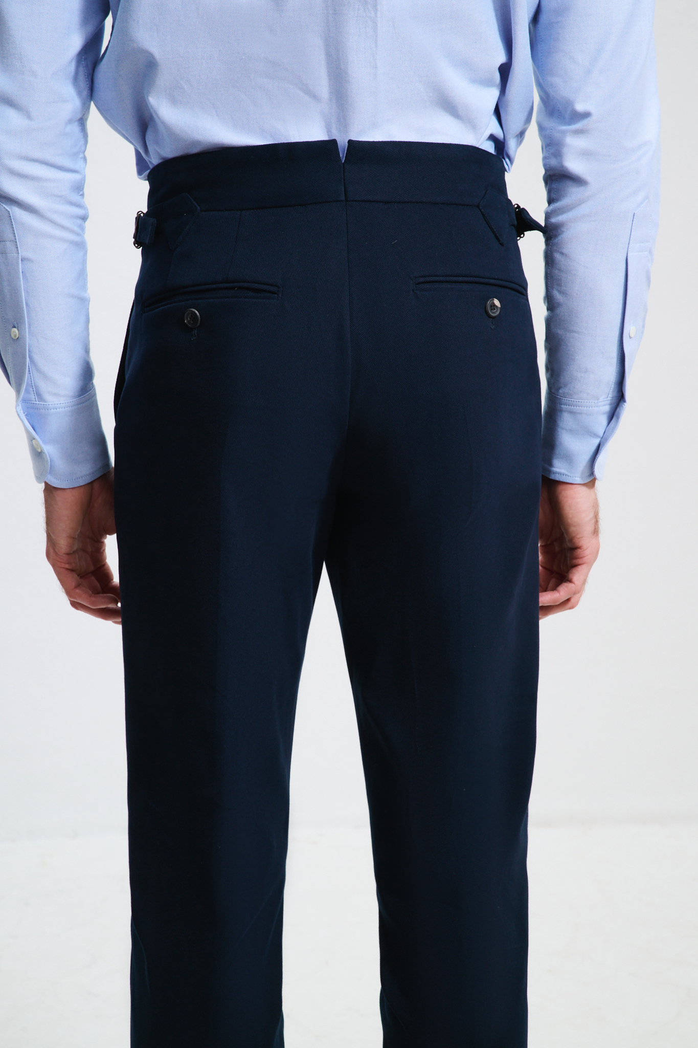 Two-Pleat Cut Trousers / Chino Cotton