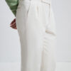 Two-Pleat Cut Trousers / Cotton Chino