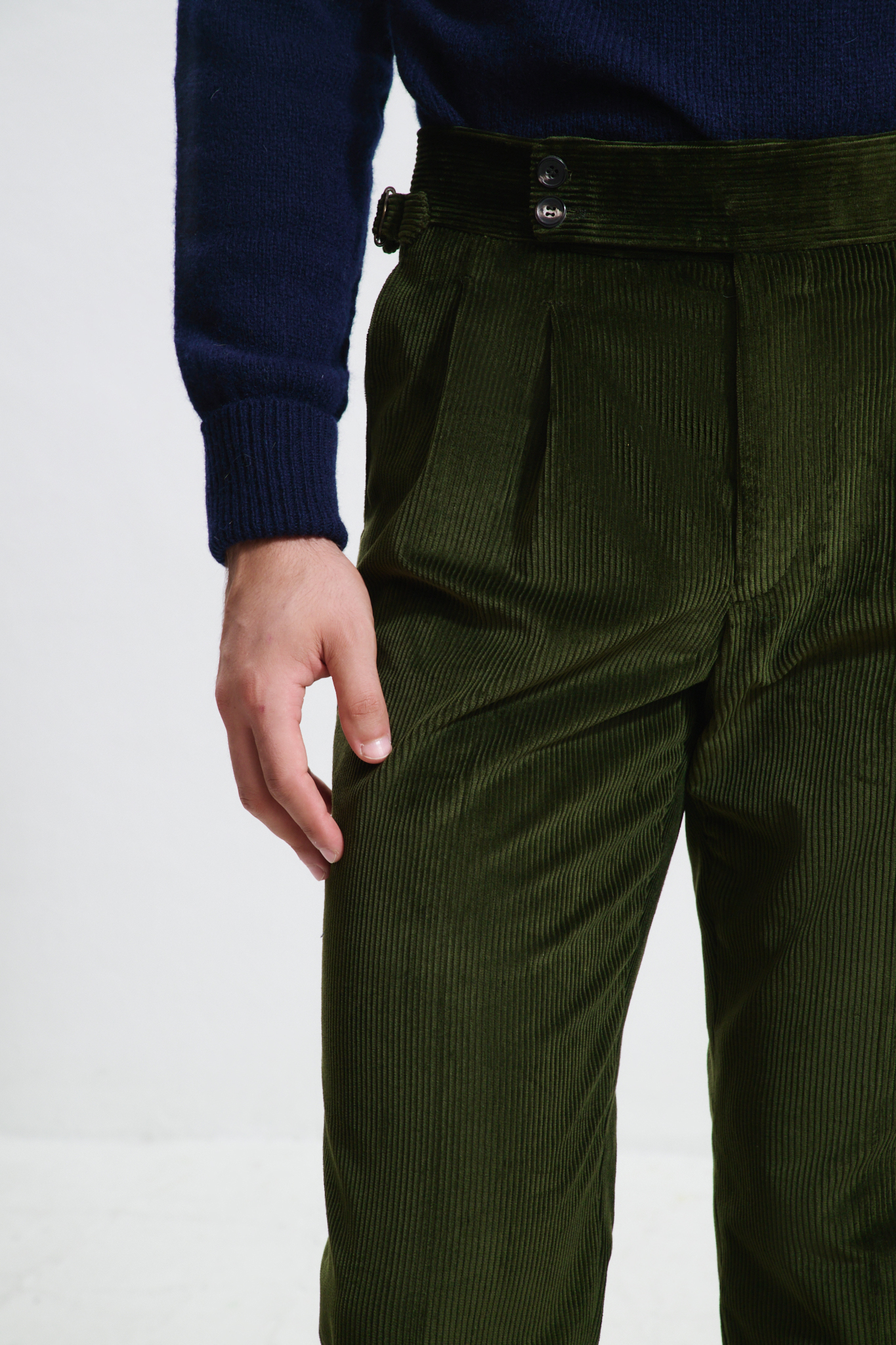 Pantalon Coupe Deux Pinces / Velours côtelé