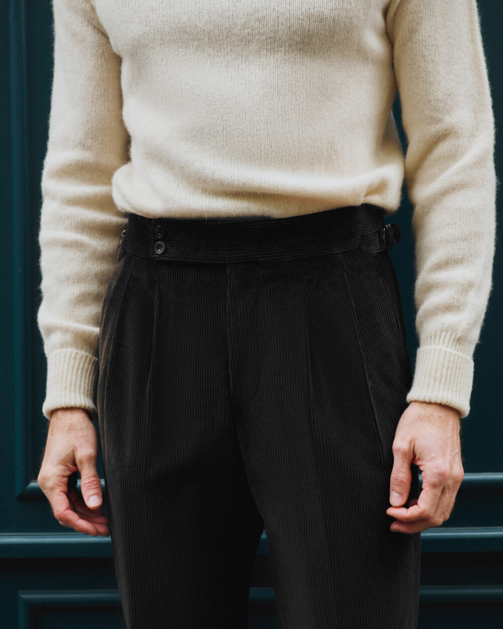 Pantalon Coupe Deux Pinces / Velours côtelé