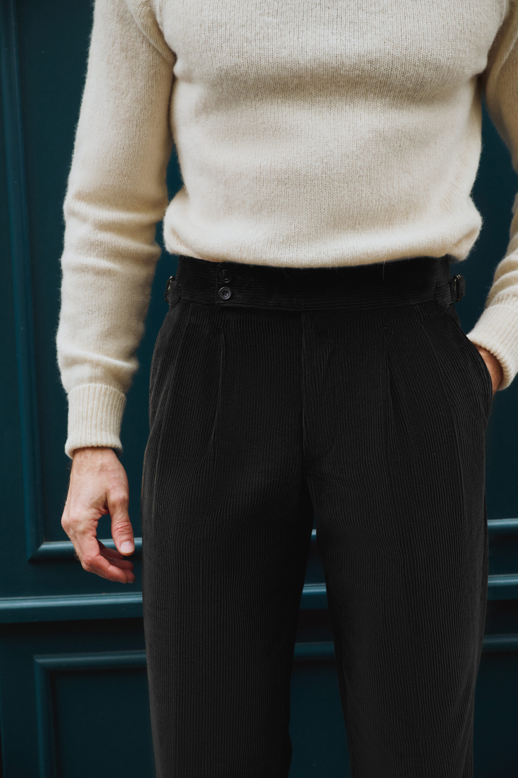 Pantalon Coupe Deux Pinces / Velours côtelé