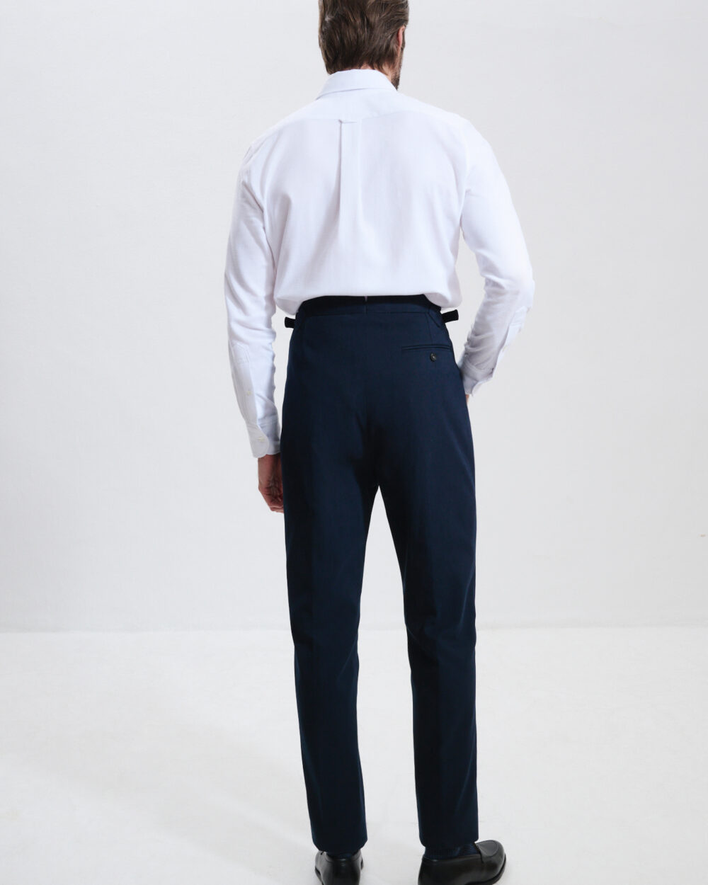 Single Pleat Trousers / Cotton Chino